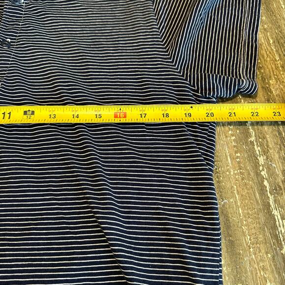 Save Khaki United Striped Polo Golf Shirt Black/Navy Men’s Size M - Picture 5 of 7